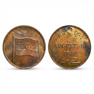 15 August 1947 India Independence Silver Plated Ancient India Coin Collection