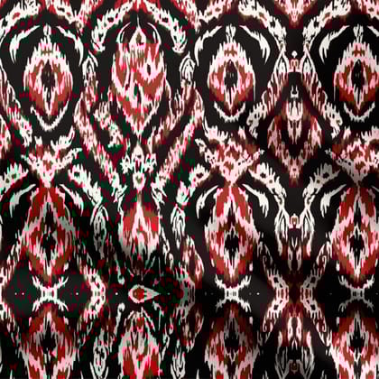 Ikat Design Print Fabric-Cotton