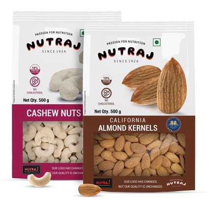 Nutraj California Almond & Cashews 1Kg (2 x 500g) Nutraj California Almond & Cashews 1Kg (2 x 500g)