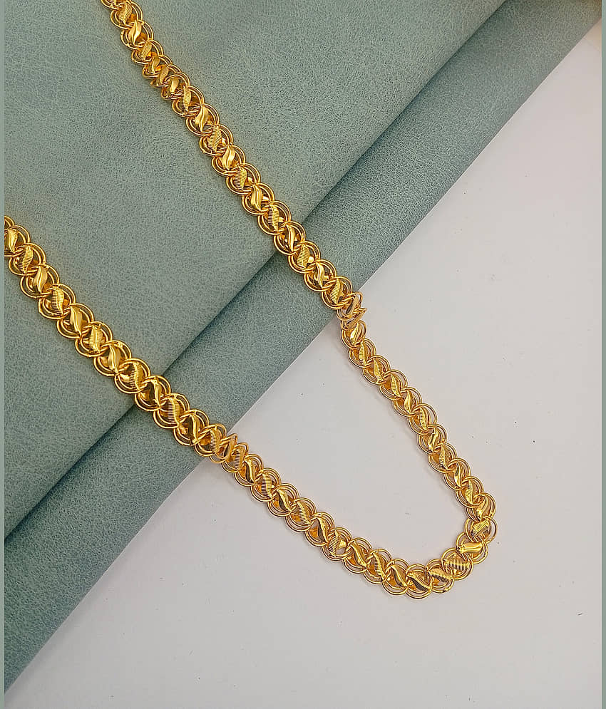 H M PRODUCT GOLD PLATED LIVES DESIGN NECKLACE CHAIN FOR MEN OR BOY