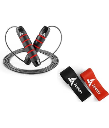 Home Fitness Combo Rapid Speed Jumping Rope With Resistance Loop Exercise Bands Fitness Accessory Kit