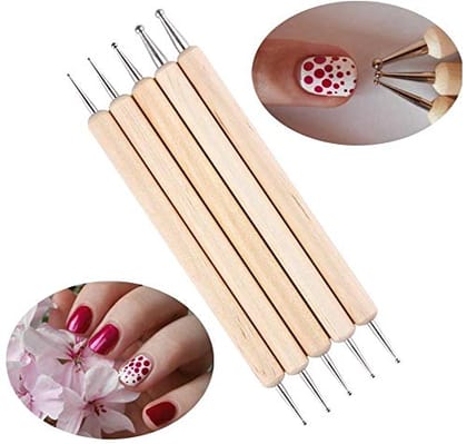Wood Dotting Tool 5 Pc/Set for Nail Art