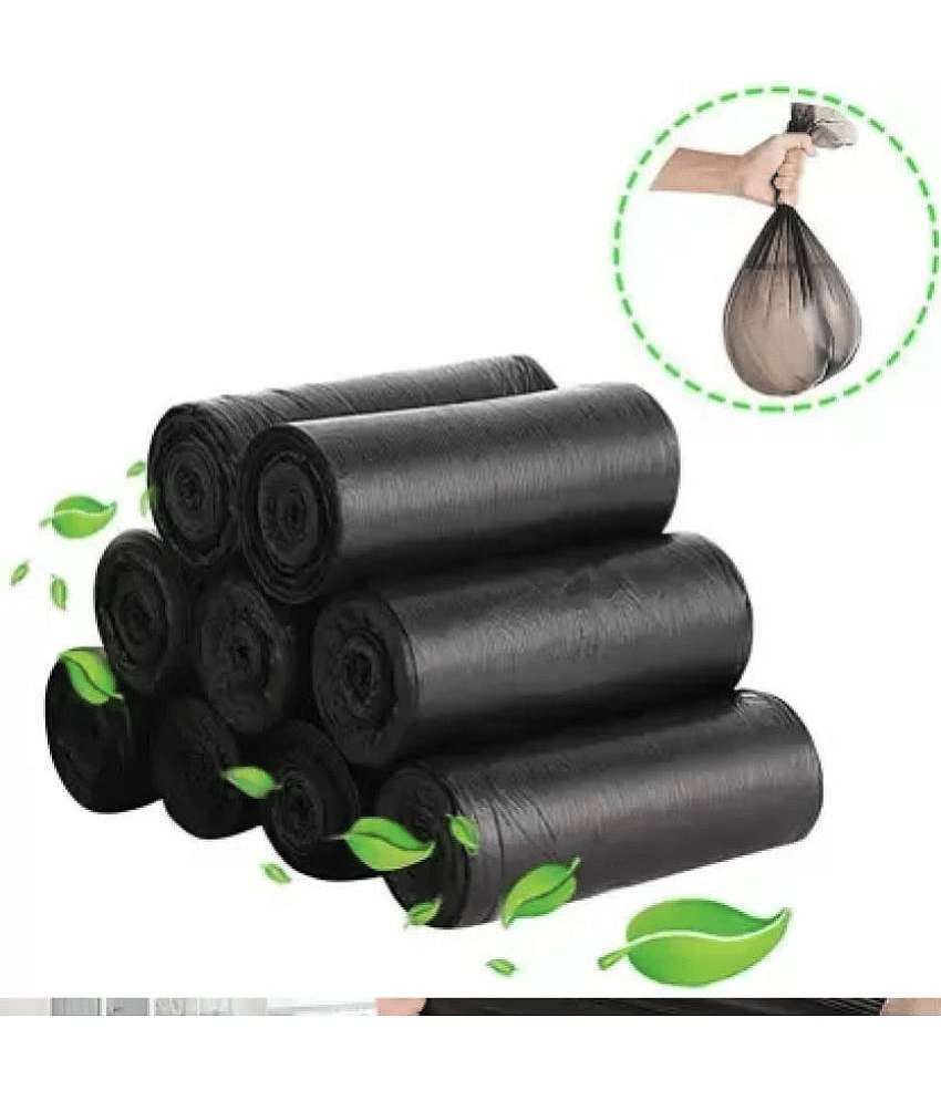 Black Garbage Bags for Dustbin | 90 Pcs | Medium 19 X 21 Inches | 30 Pcs x Pack of 3