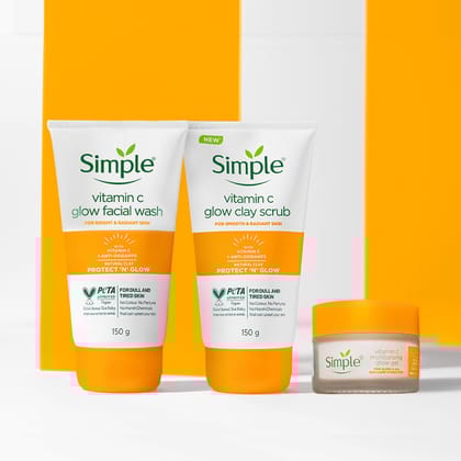 Vit C Facial Wash, Scrub & Gel Combo