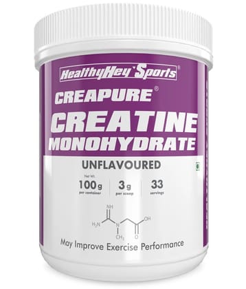 HealthyHey Sports CreaPure Creatine Monohydrate 33 Servings unflavou 100 gm