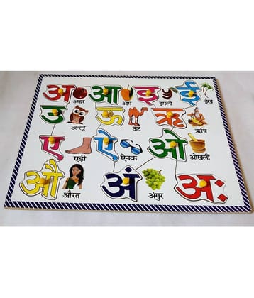 WOODEN Hindi Alphabet(Consonant) With Picture & knob