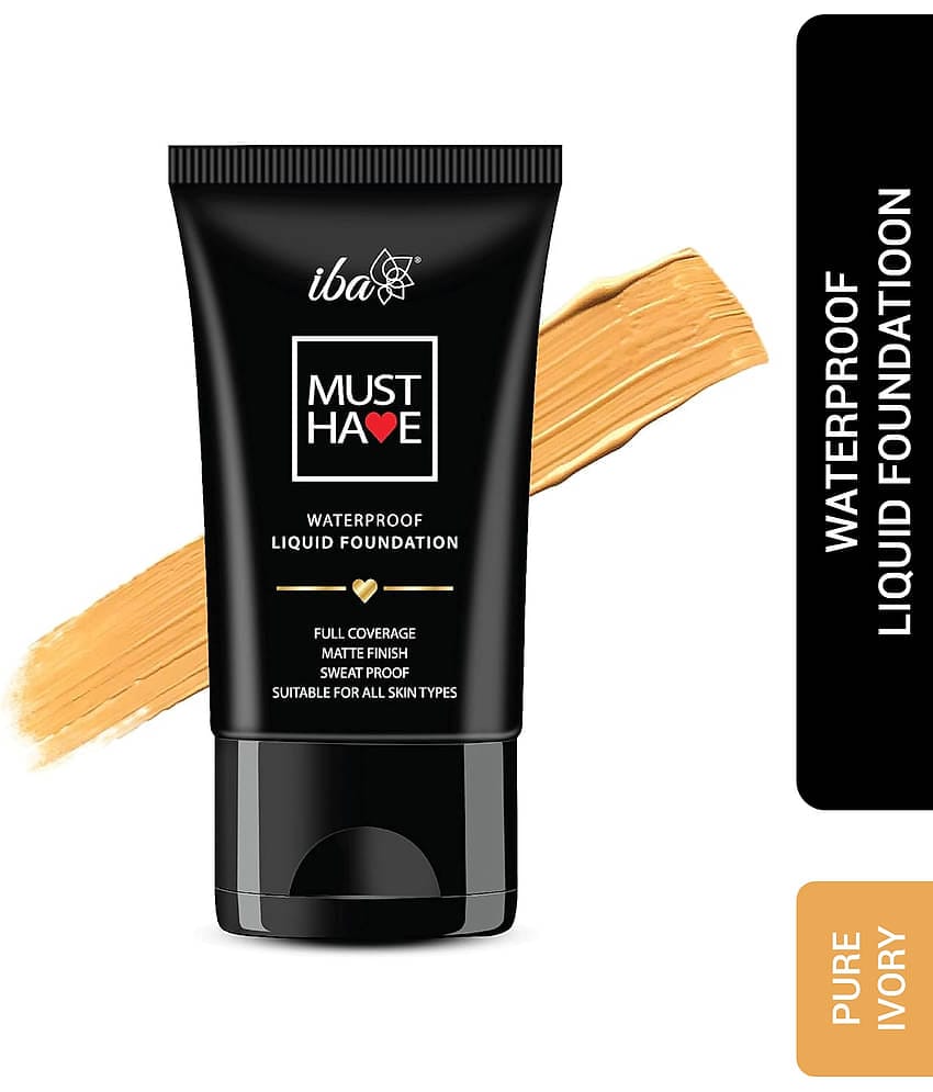 Iba Must Have Waterproof Liquid Foundation Pure Ivory, 30ml , Full Coverage, (Pack of 1)