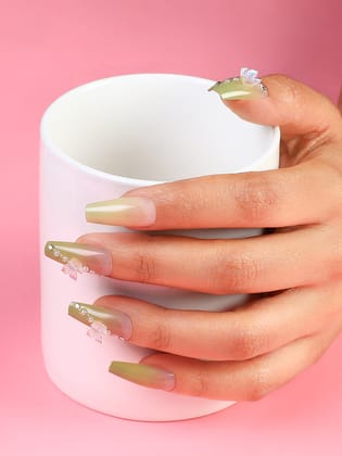 The Ombre-Papillon Press-On Nails - Pistachio Green-Nails