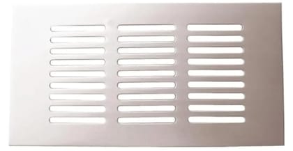 ADISON Aluminum Shutter Grill, 4 x 8, Stainless Steel, Single Unit for Doors and Drawers for Better Look and Ventilation OR CAN BE Used AS Organizer in The Drawer Stainless Steel Jali