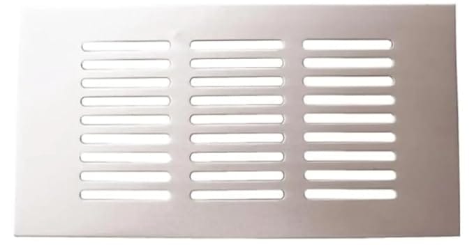 ADISON Aluminum Shutter Grill, 4 x 8, Stainless Steel, Single Unit for Doors and Drawers for Better Look and Ventilation OR CAN BE Used AS Organizer in The Drawer Stainless Steel Jali