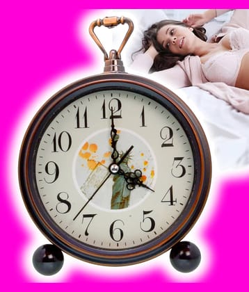 JMALL Analog Plastic Circular Table Clock - Pack of 1