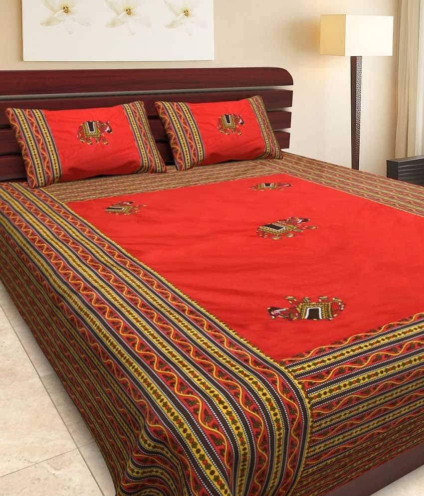 Uniqchoice Cotton King Bedsheet ( Multi )