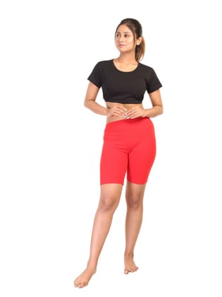 051AFR 4Cats Free Size Royal Cycling Shorts - Red