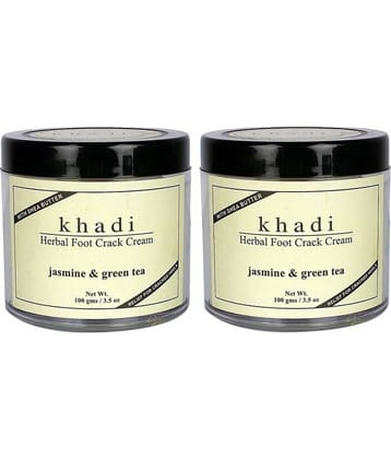 Khadi Herbal Jasmine & Green Tea Crack Foot Cream ( 200 gm ) Pack of 2