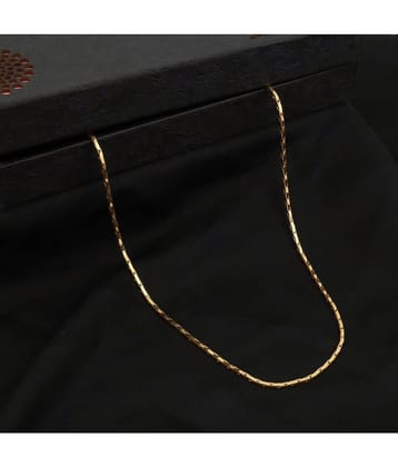 Fashion Frill Stunning Golden Chain Thin Gold Plated Gold Chain For Men Boys  28 Inches