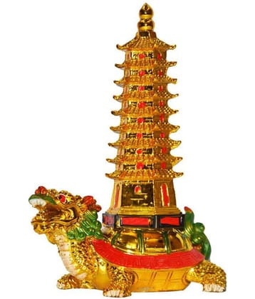 Sunaina Collection Feng Shui Education Tower on Dragon tortoise