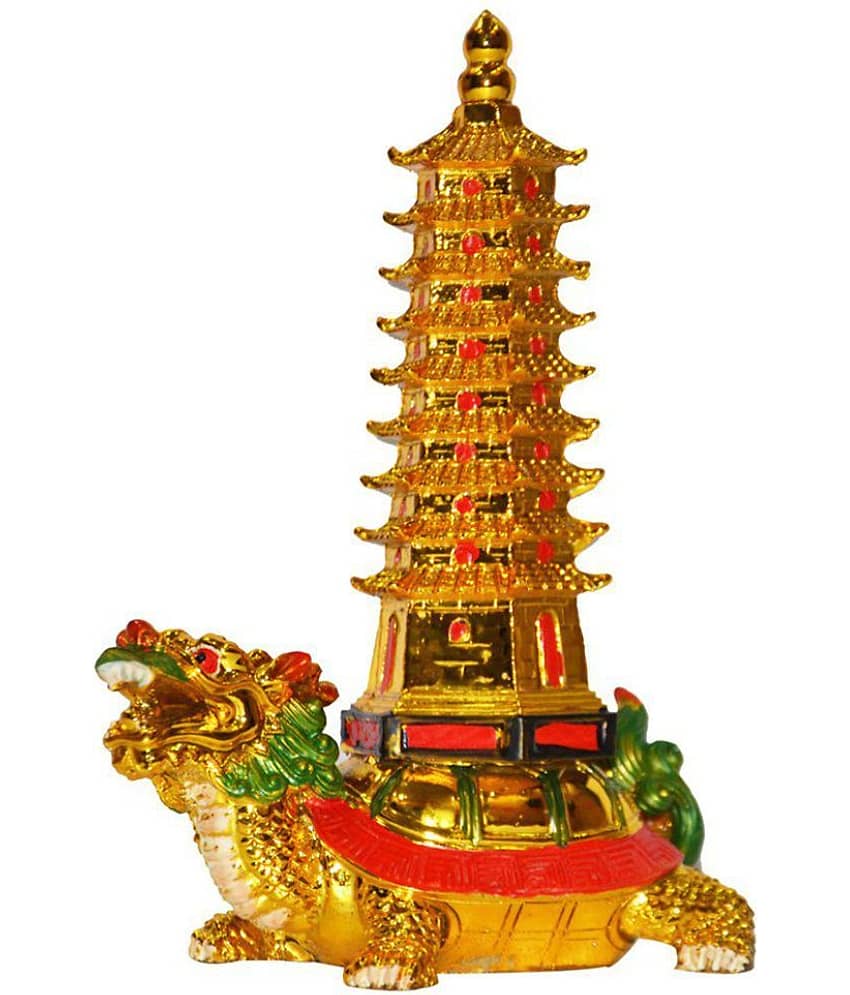 Sunaina Collection Feng Shui Education Tower on Dragon tortoise