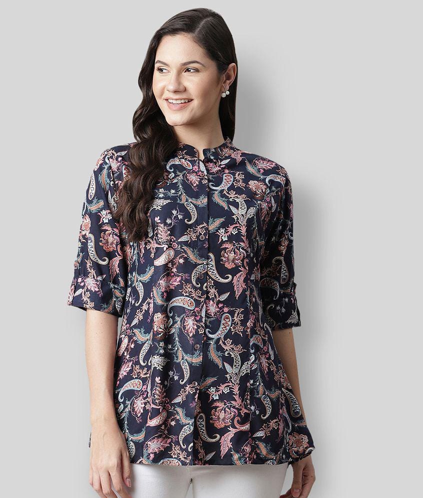 Divena - Multicolor Rayon Womens Tunic ( Pack of 1 ) - 7XL