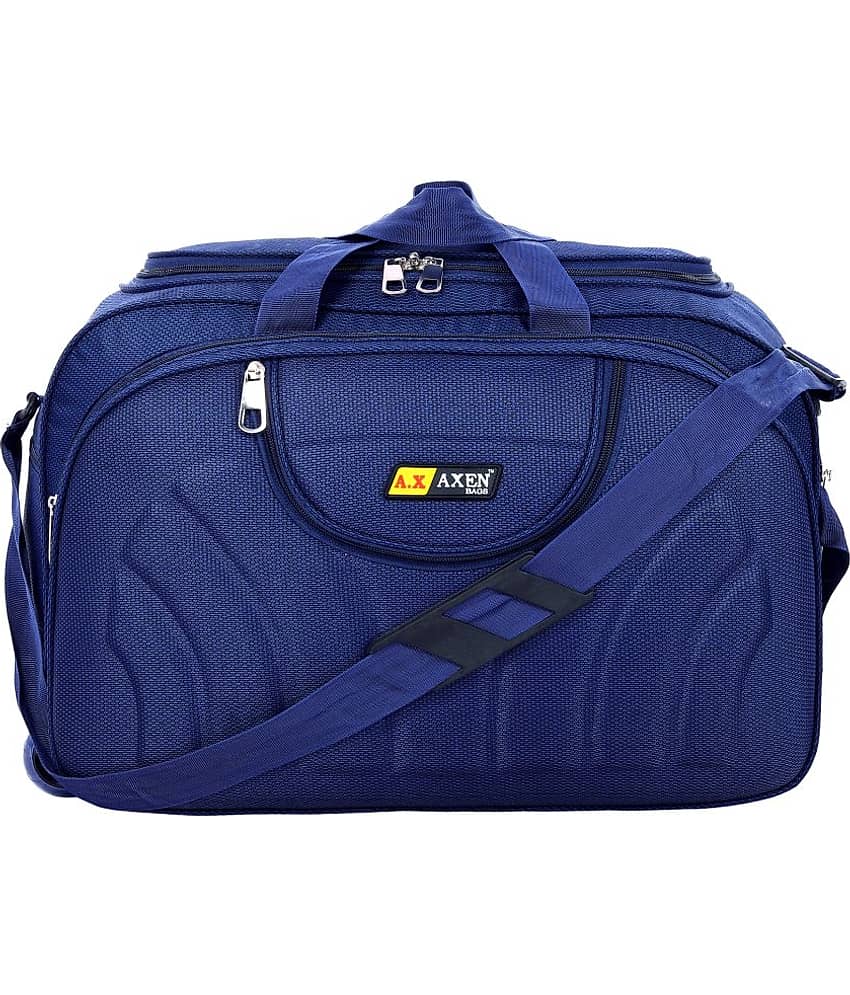 AXEN BAGS - Brown Polyester Duffle Trolley