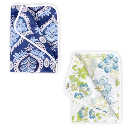Blue and Green 100% Cotton Dohar Combo For Kids Under 04 Years-Toodler/Infants / Blue and Green / KTB-PR_5010_EM_4002
