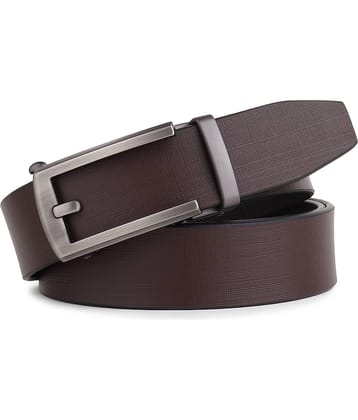 SUNSHOPPING - Brown 100% Leather Men's Formal Belt ( Pack of 1 )