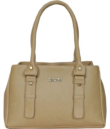 Fostelo - Beige Fabric Shoulder Bag