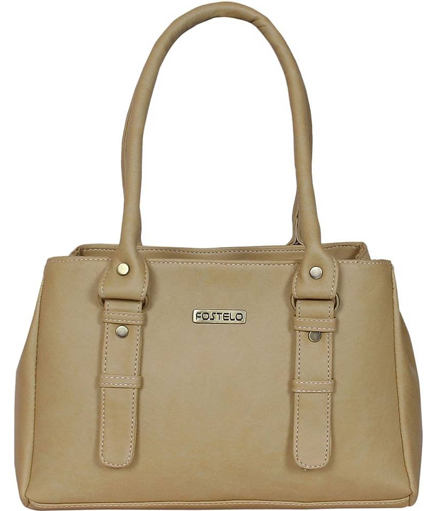 Fostelo - Beige Fabric Shoulder Bag