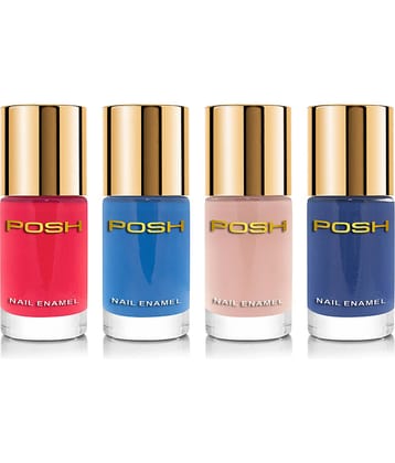 Posh Nail Polish multicolor Multi Glossy Pack of 4 9 mL
