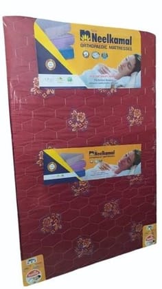 Neelkamal Orthopaedic Mattress (6ft x 4ft, Maroon) | Superior Spinal Support | Comfortable Sleep