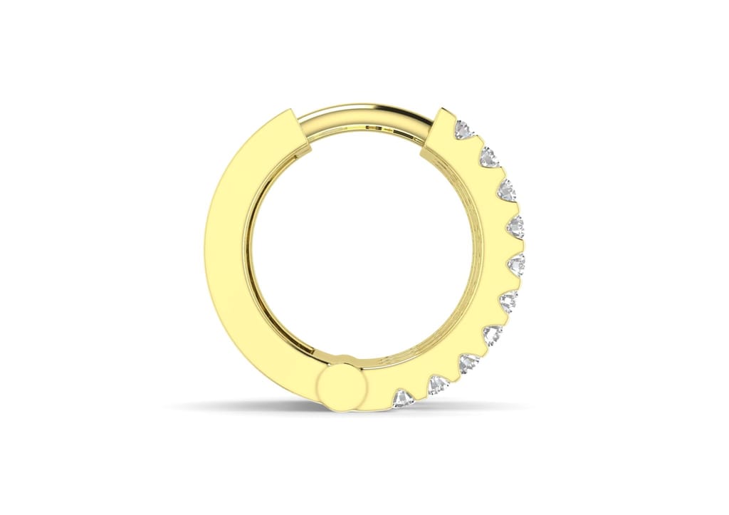 Three Line Boxed Hoop Earring For Men (1 Pc Only)