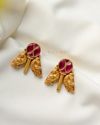 Gold Polish Silver Earrings CHE2082