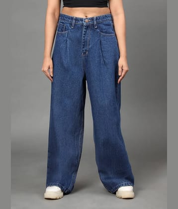 AngelFab - Blue Denim Flared Women's Jeans ( Pack of 1 )
