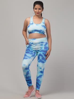 WUGO::Latest Stylish High Quality Printed Sports Wear Set/Printed Gym Tights and Bra Set/Printed Yoga Wear Set For Women's & Girls