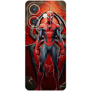 Yug Emporium Back Skin Wrap For Oppo A3x Premium Quality Full Coverage (Spiderman) (Back Cover Multicolor)