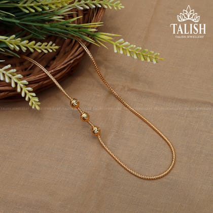 Elegant Gold-Plated Beaded Necklace - Talish Jewellery Collection