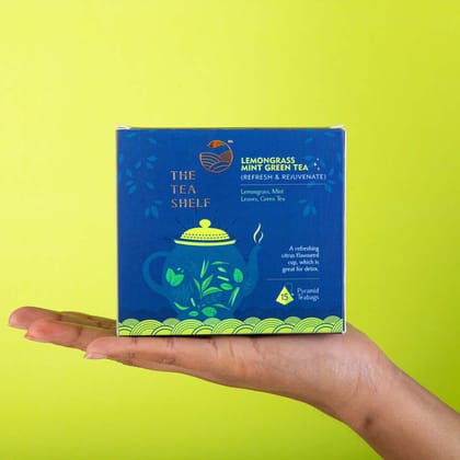 Lemongrass Mint Green Tea -  15 Pyramid Teabags