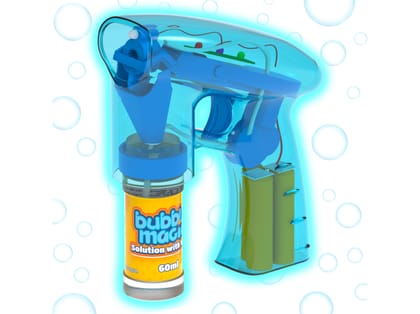 Bubble Magic Light Up Electronic Bubble Blaster - Blue
