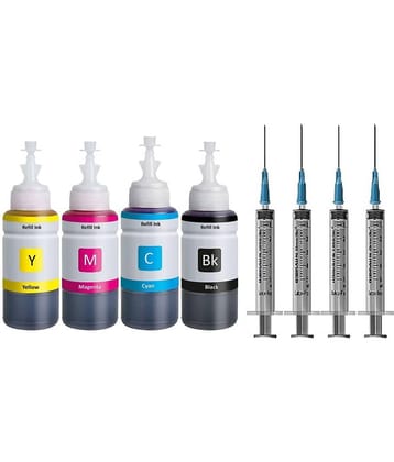 KALAR 100ml Refill Ink Multicolor Pack of 4 Cartridge for Use H_P, CAN0N Cartridge 802, 805, 22, 27, 28 & PG 40, 47, 740, 810