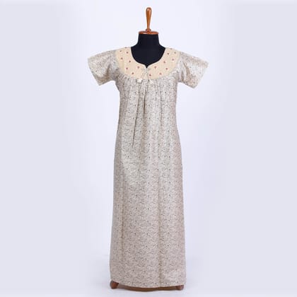 Nstyle Cotton Nighty PLEATED M