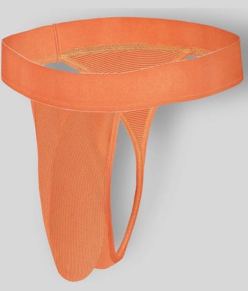 Bruchi Club Pack of 1 Nylon Thongs For Men's ( Orange )
