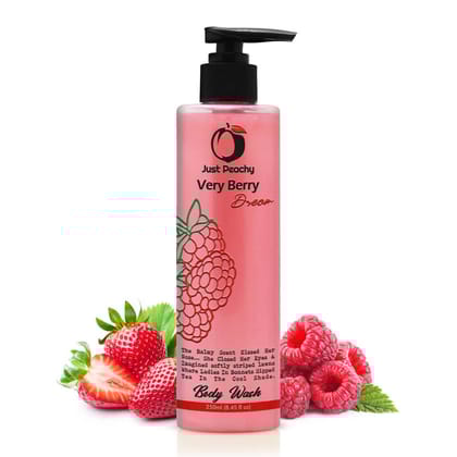 Just Peachy Very Berry Dream Shower Cream Enriched With Raspberry Strawberry & Vitamin E 250ml