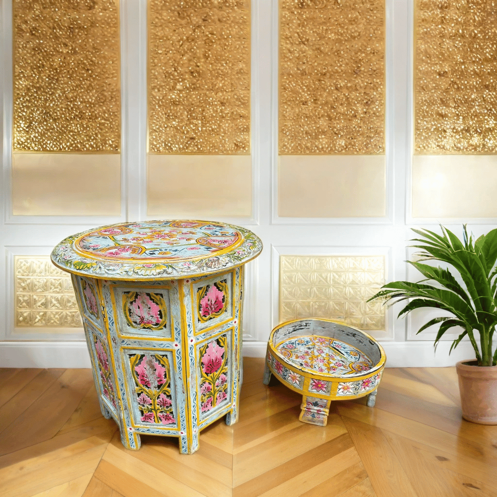 Wooden Painted Coffee Table-Side Table