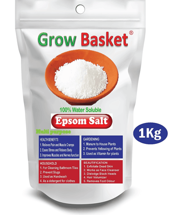 Epsom Salt Plant Fertilizer | Natural Magnesium Boost for Garden Plants | Enhances Photosynthesis, Reduces Leaf Yellowing | 100% Soluble – Easy to Apply