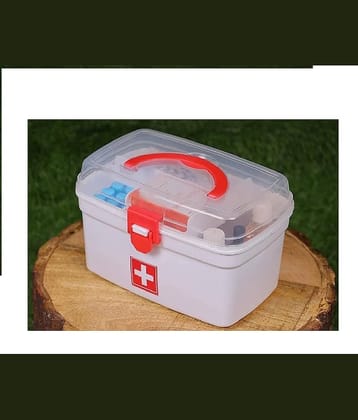 BRANZY Medical Box Plastic Off White Multi-Purpose Container ( Set of 1 )