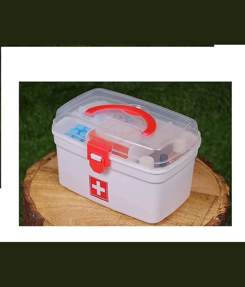 BRANZY Medical Box Plastic Off White Multi-Purpose Container ( Set of 1 )