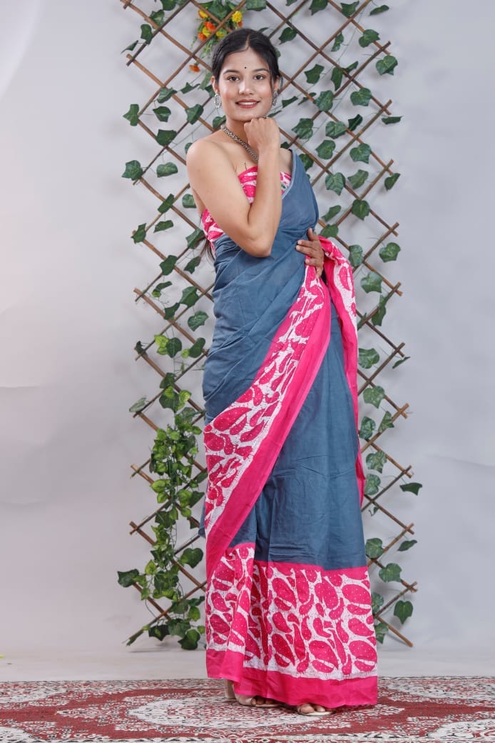 Cotton 92*80 Mulmul Saree