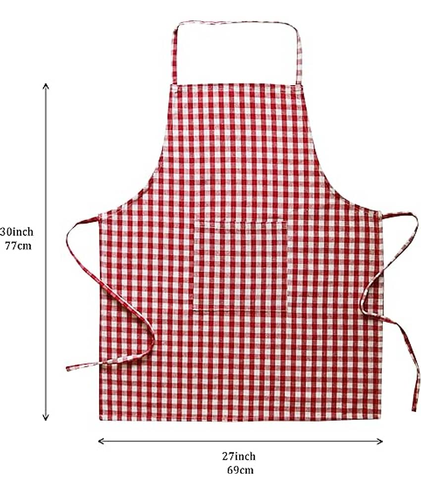 THE LION'S SHARE Cotton Printed Kitchen Apron with 1 Center Pocket ( Pack of 1 )