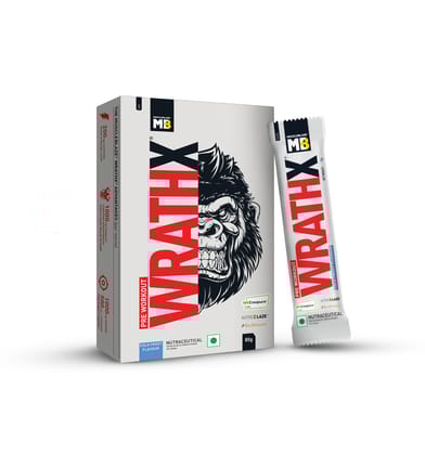 MuscleBlaze Pre Workout WrathX with Creapure, Nitroblaze & BioPerine (Cola Frost, 85g, Pack of 5)