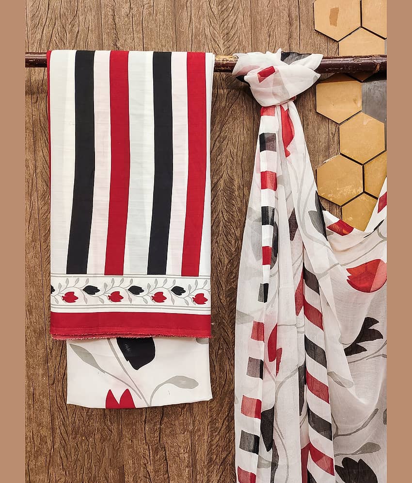 Kashvi Sarees Women Crepe Unstitched Dress Material ( Multicolor )