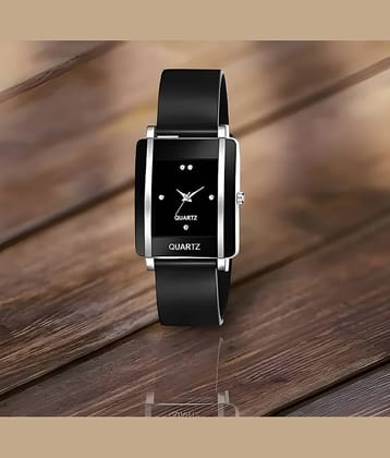 Cosmic Black PU Analog Womens Watch